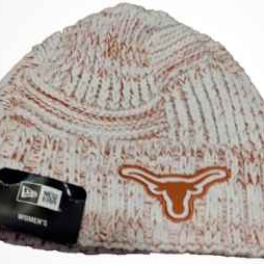 New Era Texas Longhorns Winter Knit Hat WOMENS Fleece Lined NCAA NEW‎ NWT